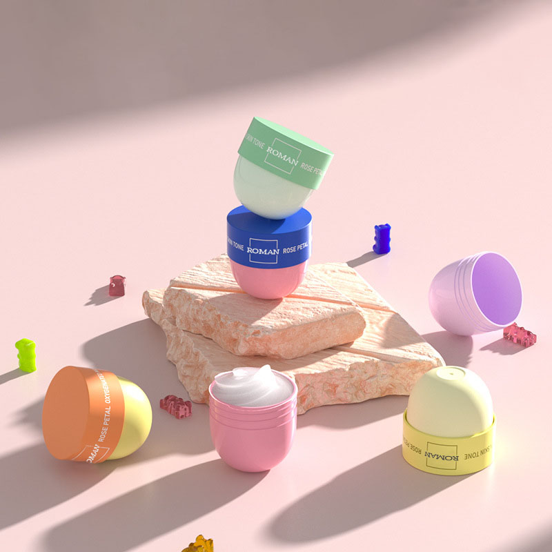 50Ml Trống Nhựa Tròn Lọ Kem Cốc Miệng Rộng Chai 50G Tẩy Tế Bào Chết Da Mặt Lọ Kem Bao Bì Mỹ Phẩm Hộp Đựng