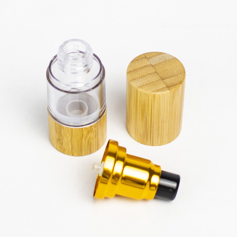 Bao bì mỹ phẩm tre 15ml 30ml 50ml 80ml 100ml 120ml Chai kem dưỡng da bơm không có không khí Chai nhựa mỹ phẩm không có không khí Bao bì mỹ phẩm tre 15ml 30ml 50ml 80ml 100ml 120ml Chai kem dưỡng da bơm không có không khí Chai nhựa mỹ phẩm không có không khí