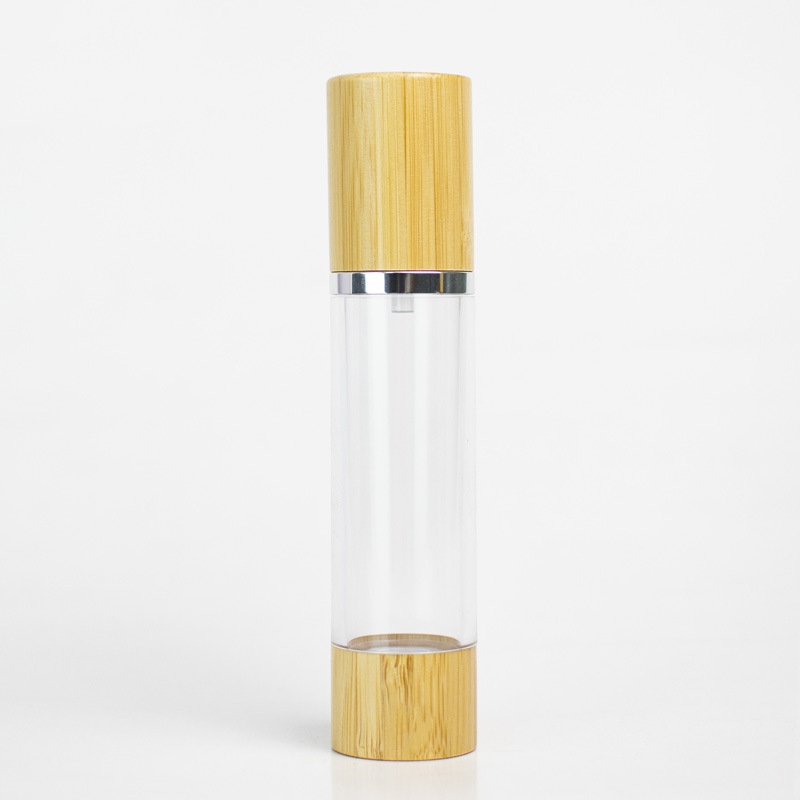 Bao bì mỹ phẩm tre 15ml 30ml 50ml 80ml 100ml 120ml Chai kem dưỡng da bơm không có không khí Chai nhựa mỹ phẩm không có không khí Bao bì mỹ phẩm tre 15ml 30ml 50ml 80ml 100ml 120ml Chai kem dưỡng da bơm không có không khí Chai nhựa mỹ phẩm không có không khí