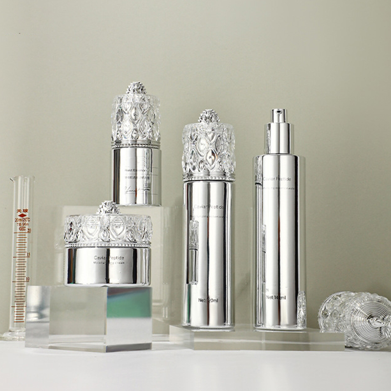 Logo Frosting Glass Lotion Chai Mặt nạ Chăm sóc da Bao bì Hộp đựng Kem dưỡng da mặt Chai thủy tinh