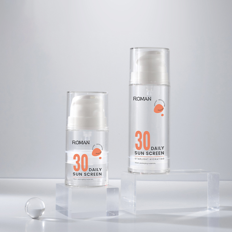 15ml 30ml 50ml 100ml 120ml Chai bơm đóng gói không có không khí màu trắng trong suốt để chăm sóc da Dầu dưỡng thể 15ml 30ml 50ml 100ml 120ml Chai bơm đóng gói không có không khí màu trắng trong suốt để chăm sóc da Dầu dưỡng thể