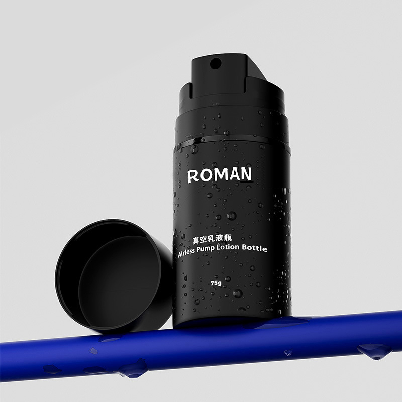 Chai kem dưỡng da màu đen mờ 15ml 30ml 50ml 100ml 120ml 150ml Bơm tinh chất chăm sóc da Chai không có không khí cho bao bì mỹ phẩm Chai kem dưỡng da màu đen mờ 15ml 30ml 50ml 100ml 120ml 150ml Bơm tinh chất chăm sóc da Chai không có không khí cho bao bì mỹ phẩm