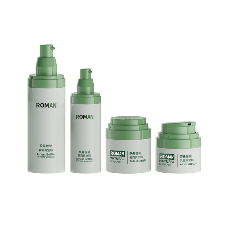 Bao bì mỹ phẩm bằng nhựa Chai kem dưỡng da mặt 30ml 50ml 80ml Bộ chai bơm không có không khí màu xanh lá cây được mạ điện cho chai serum chống lão hóa Bao bì mỹ phẩm bằng nhựa Chai kem dưỡng da mặt 30ml 50ml 80ml Bộ chai bơm không có không khí màu xanh lá cây được mạ điện cho chai serum chống lão hóa