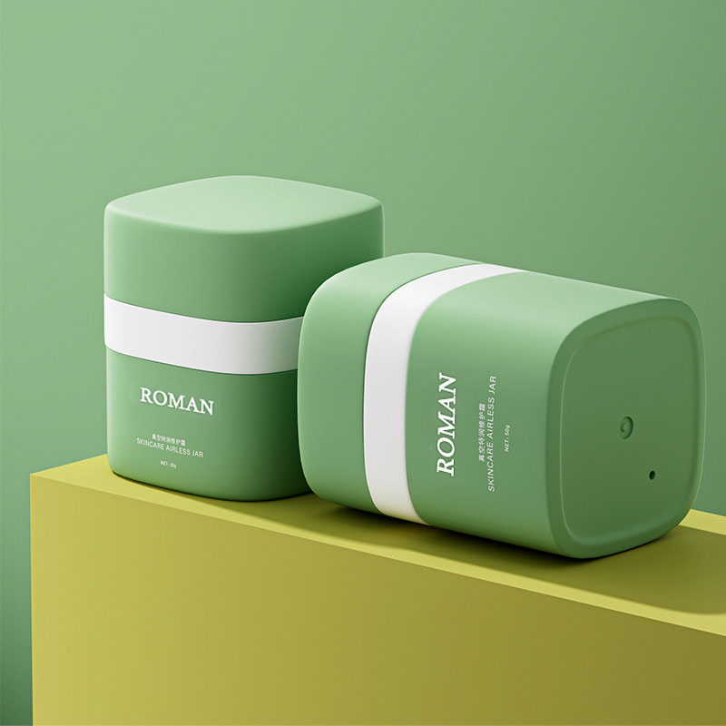 15g 30g 50g tròn Bơm không có không khí Lọ kem Tường đôi PP có nắp nhựa cho son môi Mascara má hồng Kem dưỡng ẩm