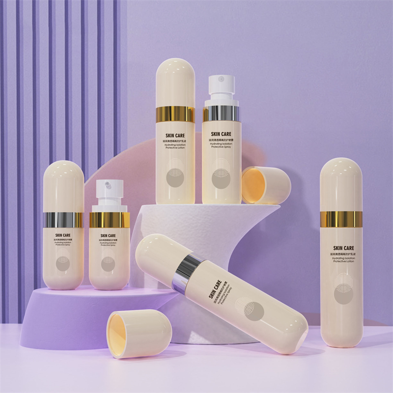 Chai Nhựa Màu Be 40Ml 60Ml 80Ml Chai Xịt Cồn Đựng Chăm Sóc Da Tóc Sương Liên Tục Xịt Chống Nắng chai