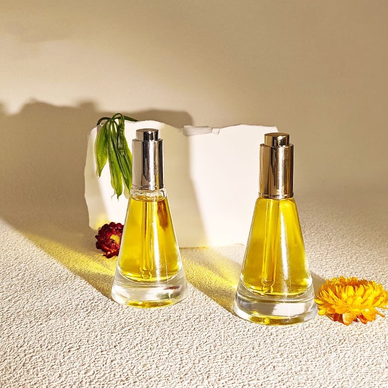 Chai thủy tinh nhỏ giọt mỹ phẩm hình nón