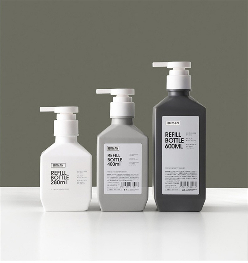 300ml 400ml 600ml Chai nhựa PE Chai dầu gội Sữa tắm toàn thân Chai sữa dưỡng thể cho mỹ phẩm Đóng gói 300ml 400ml 600ml Chai nhựa PE Chai dầu gội Sữa tắm toàn thân Chai sữa dưỡng thể cho mỹ phẩm Đóng gói