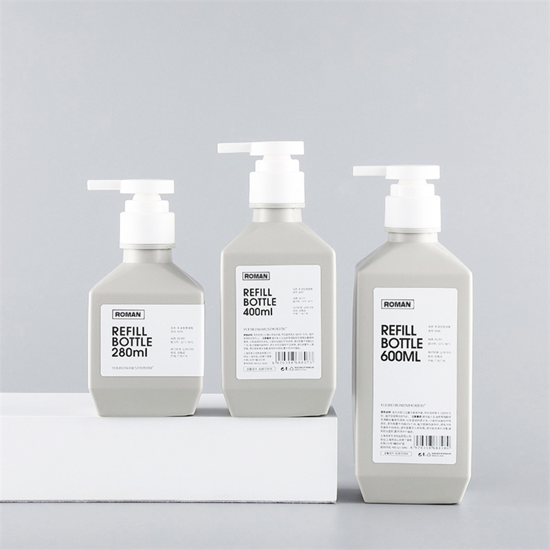 300ml 400ml 600ml Chai nhựa PE Chai dầu gội Sữa tắm toàn thân Chai sữa dưỡng thể cho mỹ phẩm Đóng gói 300ml 400ml 600ml Chai nhựa PE Chai dầu gội Sữa tắm toàn thân Chai sữa dưỡng thể cho mỹ phẩm Đóng gói
