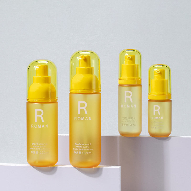 30Ml 50Ml 100Ml 120Ml Pet Vàng Tẩy Trang Chai Rửa Mặt Vòng Báo Chí Body Chai 3.5oz Nhựa Lotion Chai
