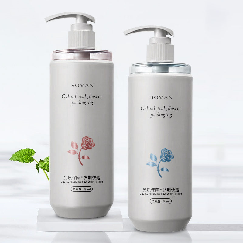 Trống Matte Soft Touch Đen Trắng PET 500Ml Sữa Tắm Lotion Bơm Chai Nhựa Đựng Dầu Gội Và Dầu Xả Chăm Sóc Tóc