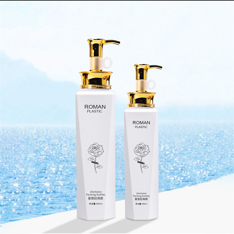 Luxury White 300ml 500ml Lotion dài và mỏng Chai dầu gội Sữa tắm Sữa tắm Bao bì có bơm vàng Luxury White 300ml 500ml Lotion dài và mỏng Chai dầu gội Sữa tắm Sữa tắm Bao bì có bơm vàng