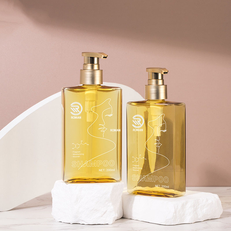 150Ml 200Ml Vuông Dẹt Sữa Tắm Sữa Rửa Mặt Body Dầu Xả Vàng Bơm Chai Chăm Sóc Da Trang Điểm Tinh Dầu