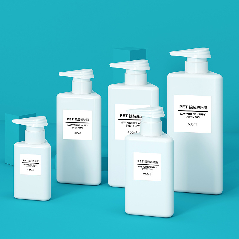 Chai rỗng bằng nhựa PET hình tam giác mới dành cho sữa rửa mặt hoặc kem dưỡng da 100ml 200ml 300ml 400ml Chai mỹ phẩm 500ml