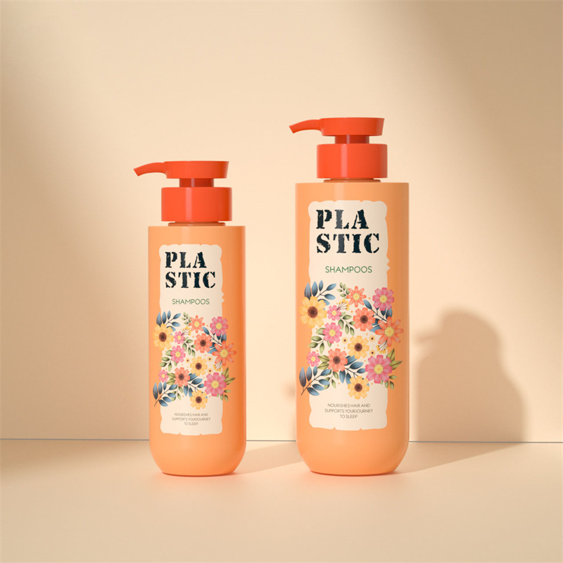 Chai Dầu Gội Và Dầu Xả Nhựa Màu Đỏ Pump Màu Cam Matte Color Pet 300Ml Chai Dầu Gội Cao Cấp 500Ml Có Bơm