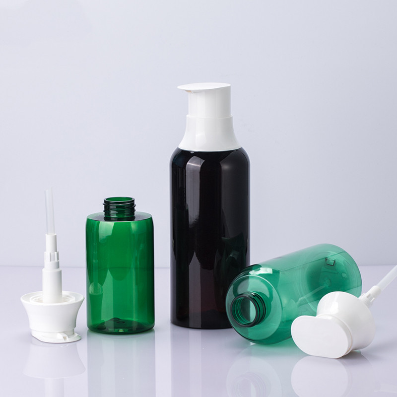 Màu xanh lá cây độc đáo 300ml 500ml 650ml PET Hình dạng mới Kem dưỡng da toàn thân Chai rỗng Chai dầu gội vai tròn có con dấu bơm để chăm sóc da Màu xanh lá cây độc đáo 300ml 500ml 650ml PET Hình dạng mới Kem dưỡng da toàn thân Chai rỗng Chai dầu gội vai tròn có con dấu bơm để chăm sóc da