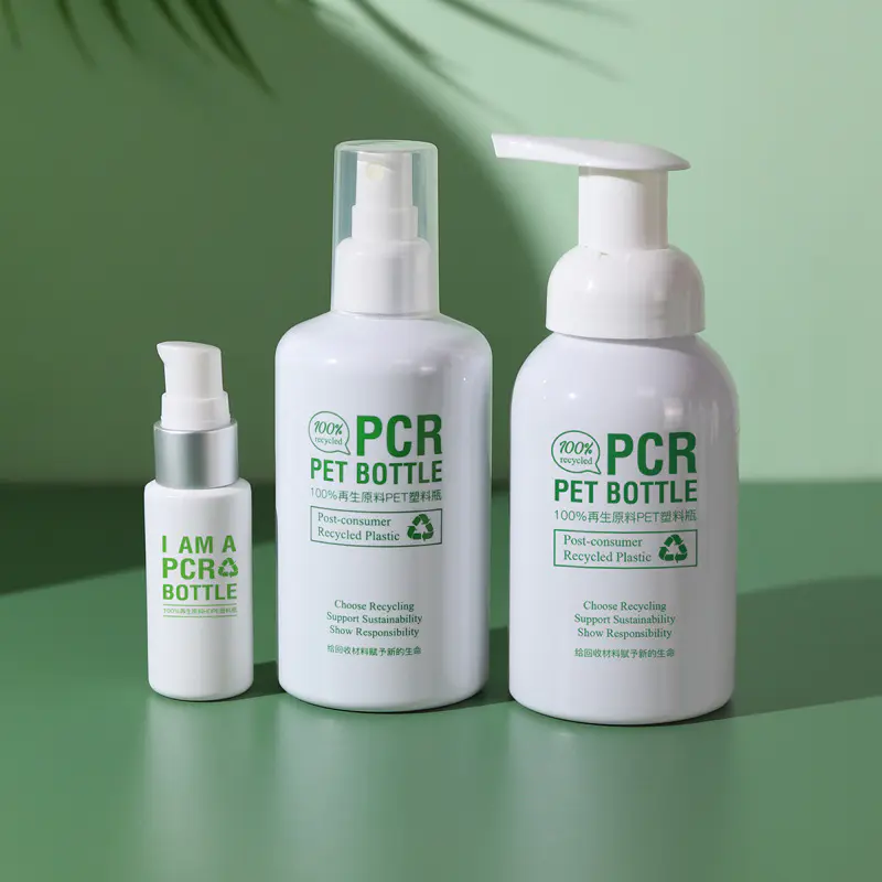 Sự khác biệt giữa Chai mỹ phẩm PCR và Chai mỹ phẩm rPET là gì?